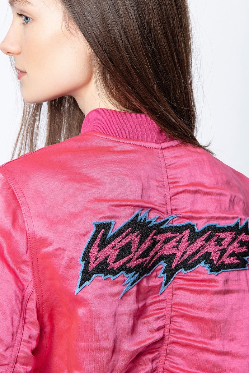 Ben Jacket - Women’s pink bomber jacket.